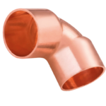Codo de cobre 90° radio corto