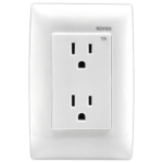 Placa con receptáculo