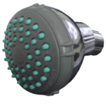 Regadera cromada redonda