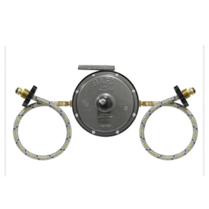 Regulador gas L.P. baja presión para 2 cilindros